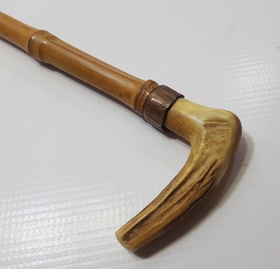 OSMANLI DÖNEMİ GEYİK BOYNUZU SAPLI SUBAY AT KAMÇISI