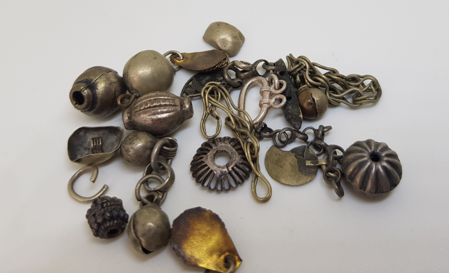 OSMANLI DÖNEMİ GÜMÜŞ TAKI PARÇALARI