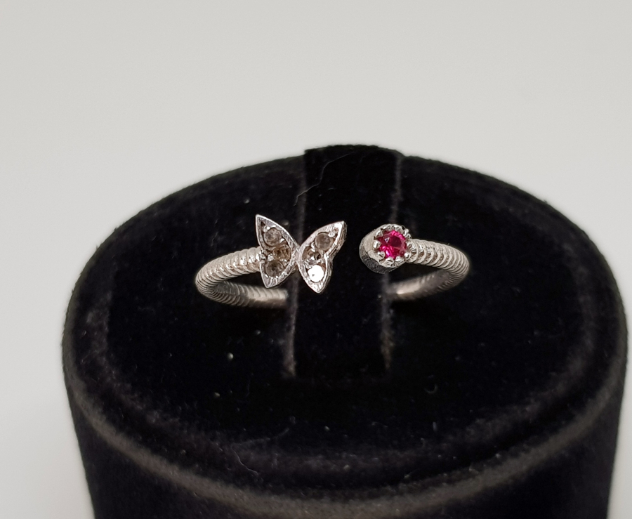 YAKUT VE PIRLANTA TAŞLI ÖZEL YAPIM EKLEM YÜZÜĞÜ