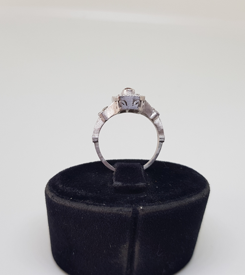 YAKUT VE PIRLANTA TAŞLI ÖZEL YAPIM FRANSIZ MODEL YÜZÜK