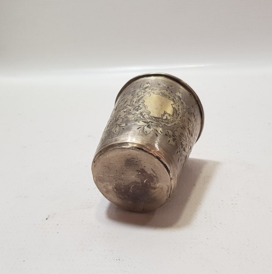 ABDÜLHAMİD HAN TUĞRALI SAH DAMGALI VE ÇEŞNİLİ KALEM İŞÇİLİKLİ OSMANLI DÖNEMİ SU BARDAĞI