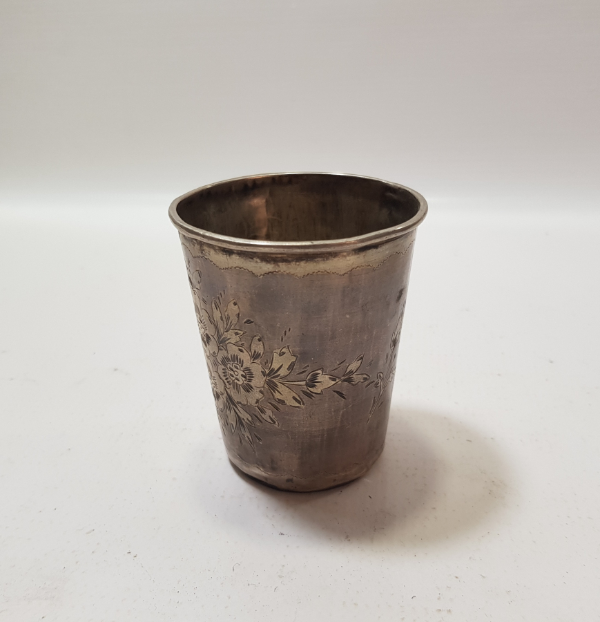 ABDÜLHAMİD HAN TUĞRALI SAH DAMGALI VE ÇEŞNİLİ KALEM İŞÇİLİKLİ OSMANLI DÖNEMİ SU BARDAĞI