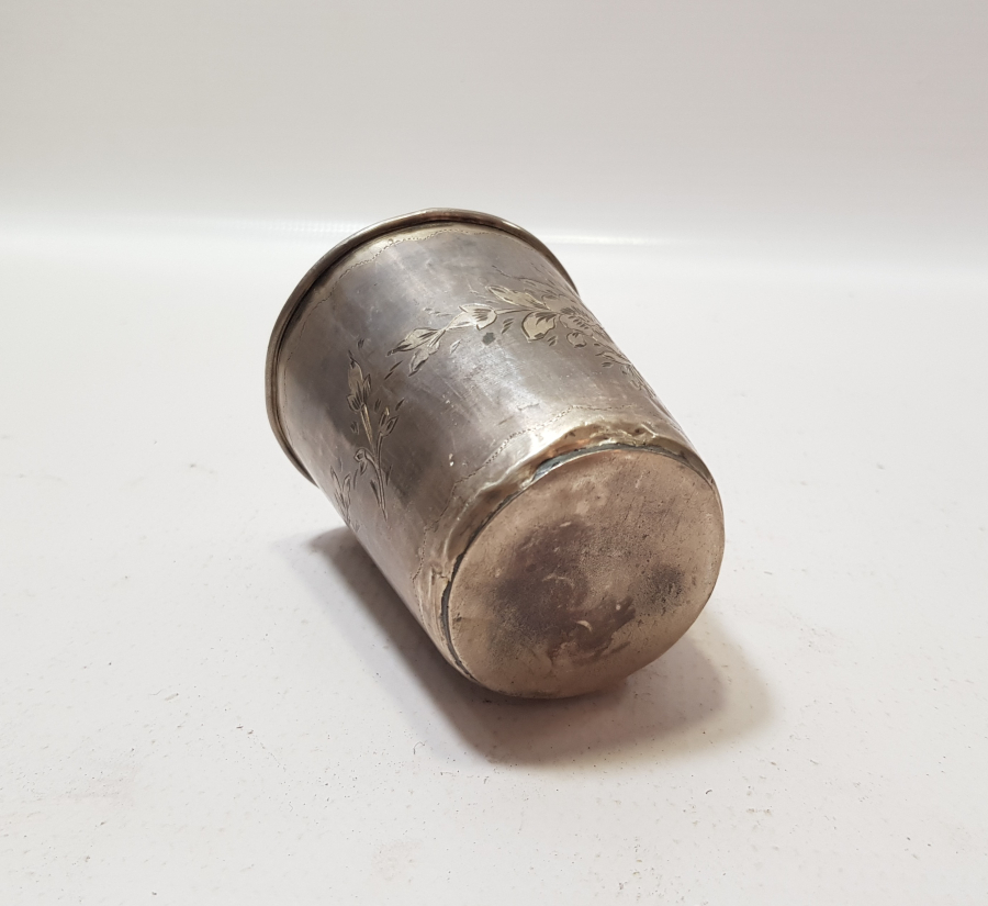 ABDÜLHAMİD HAN TUĞRALI SAH DAMGALI VE ÇEŞNİLİ KALEM İŞÇİLİKLİ OSMANLI DÖNEMİ SU BARDAĞI