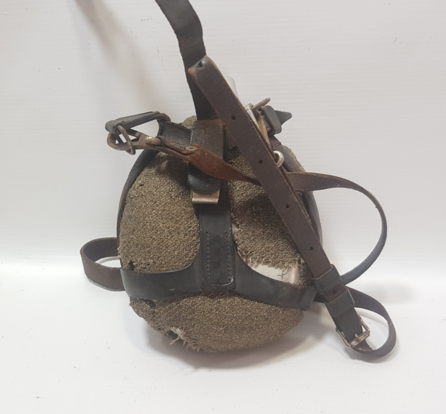 AĞIZ KISMINDA ALLAH BİZİMLEDİR VE ASAKİRİ ŞAHANE YAZILI ÇOK NADİR TAM TAKIM OSMANLI ASKER MATARASI - İLK KEZ GÖRÜLÜYOR