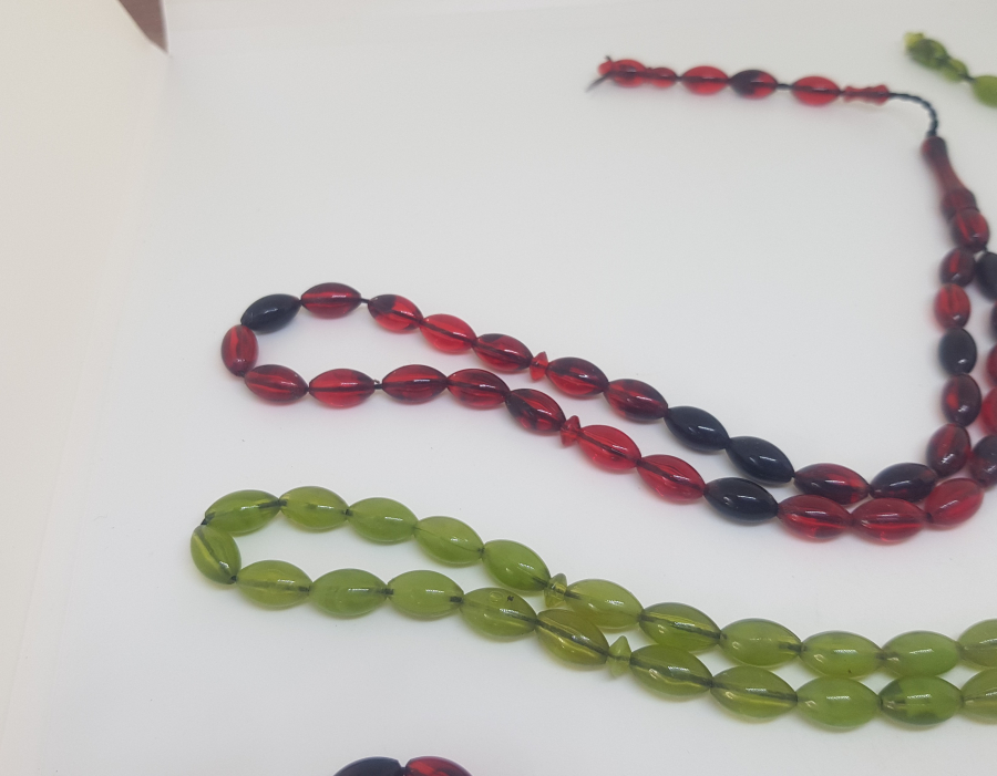 KEHRİBAR GÖRÜNÜMLÜ 3 ADET TESPİH