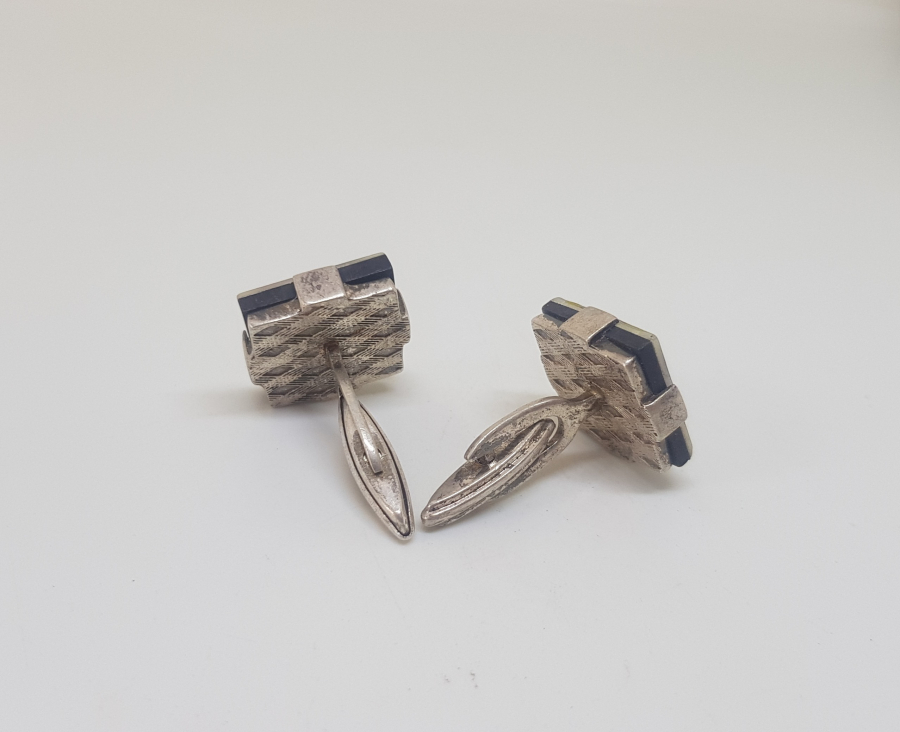 SEDEF İŞÇİLİKLİ ANTİKA GÜMÜŞ KOL DÜĞMESİ