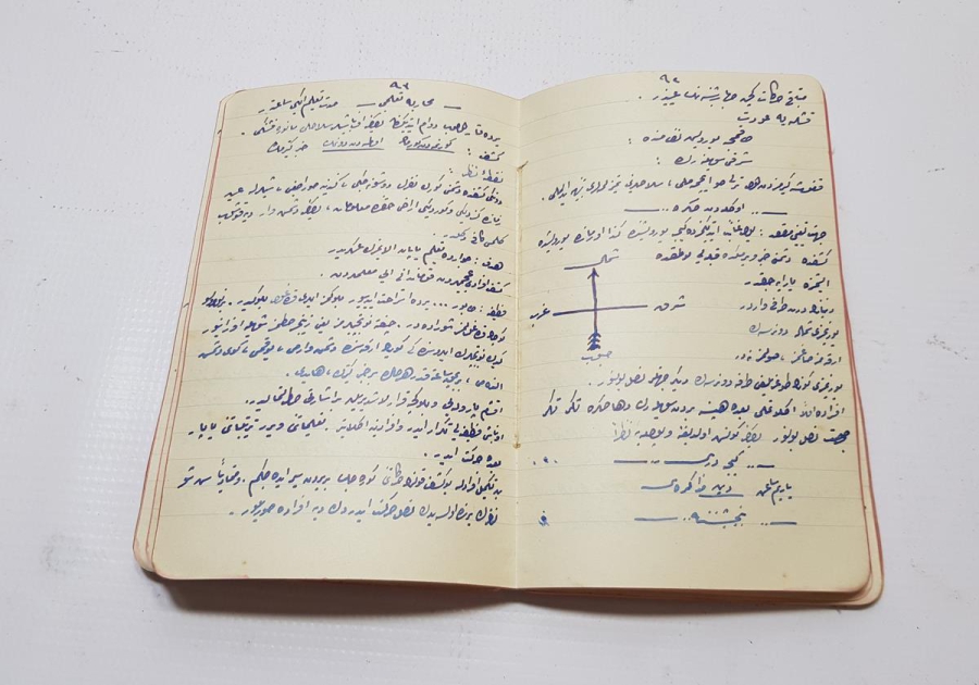 1. DÜNYA SAVAŞI DÖNEMİ 1914 TARİHLİ EL YAZMA SUBAY EĞİTİM DEFTERİ