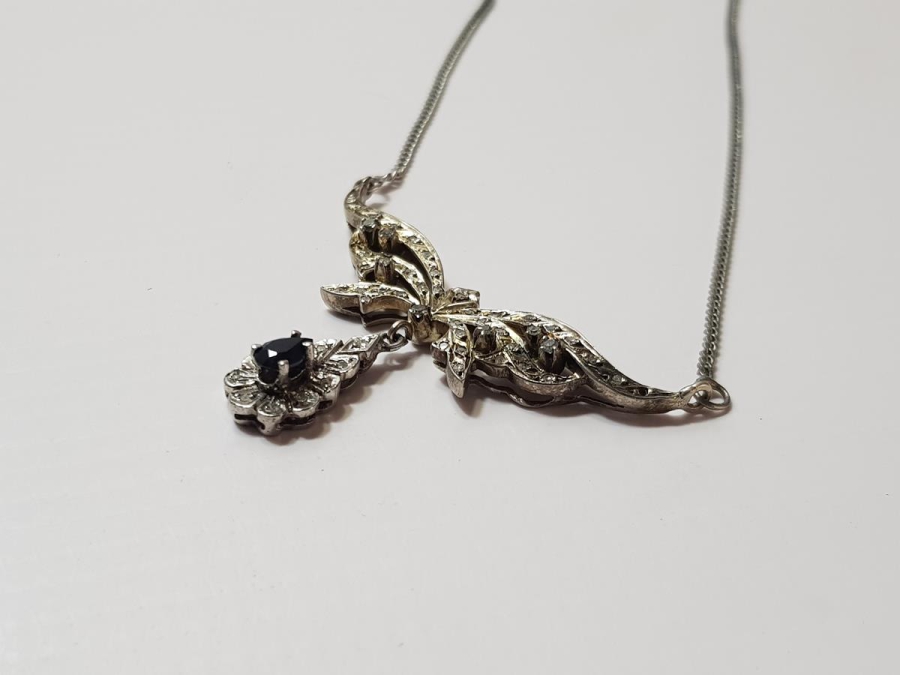 ANTİKA SAFİR TAŞLI PIRLANTA GERDANLIK