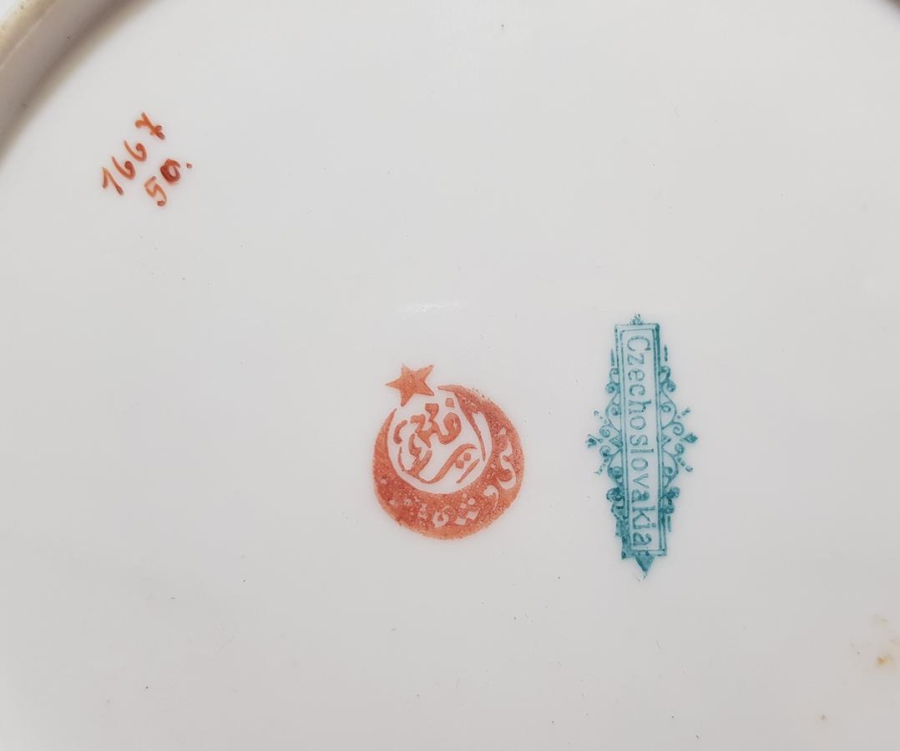 OSMANLI DÖNEMİ AY YILDIZLI İZMİR DAMGALI NADİR PORSELEN TABAK