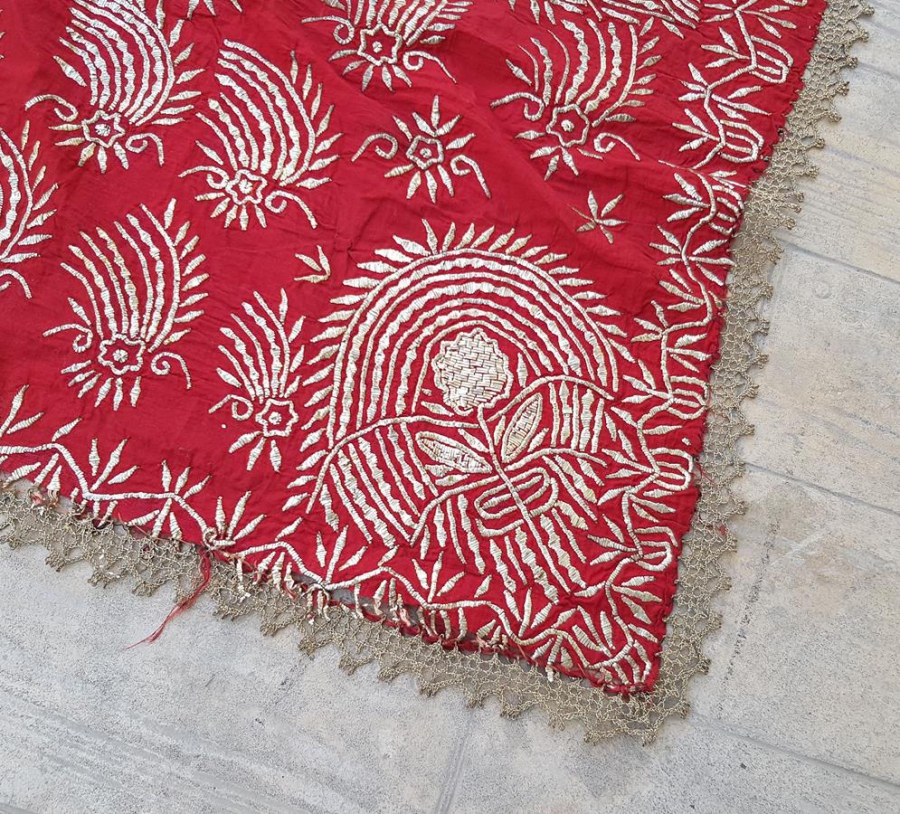 OSMANLI DÖNEMİ GÜMÜŞ TELKIRMA İŞÇİLİKLİ VE OSMANLICA YAZILI ÇOK NADİR MEŞHUR KOZAK TELLİSİ