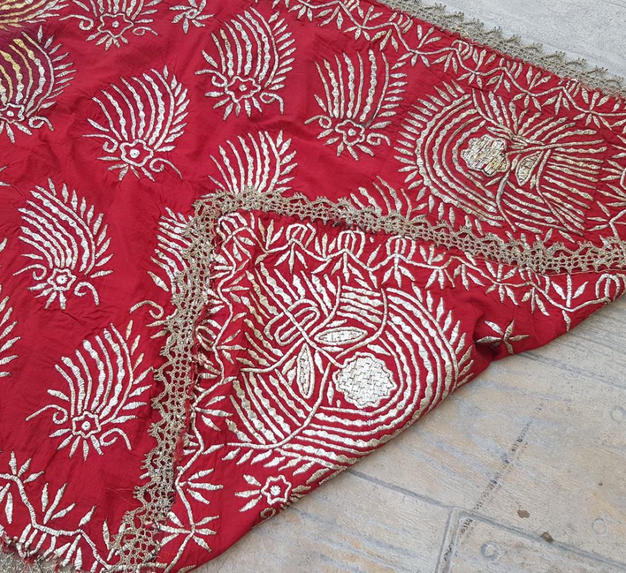 OSMANLI DÖNEMİ GÜMÜŞ TELKIRMA İŞÇİLİKLİ VE OSMANLICA YAZILI ÇOK NADİR MEŞHUR KOZAK TELLİSİ