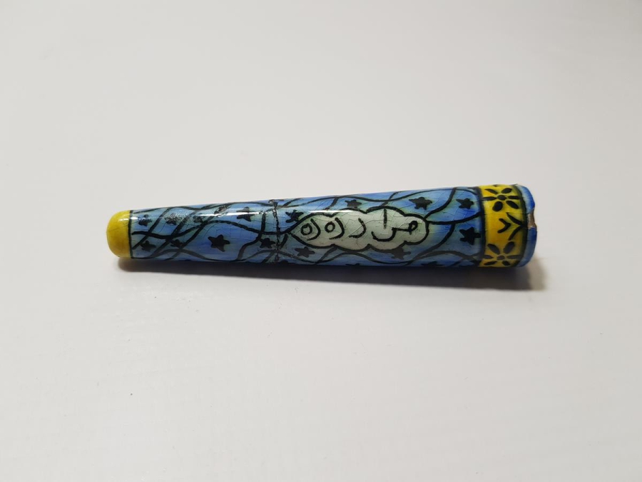 OSMANLI DÖNEMİ MURAT DEDE YAZILI KÜTAHYA SERAMİK AĞIZLIK