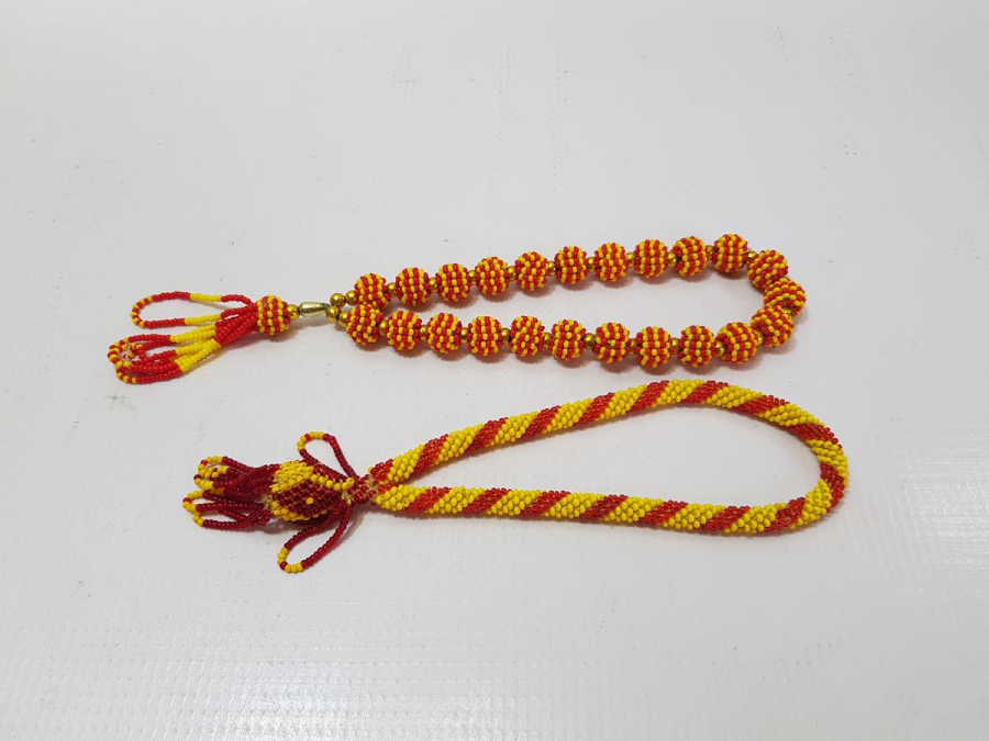 ESKİ CEZAEVİ BONCUK İŞLEME İKİ ADET GALATASARAY TESPİHİ