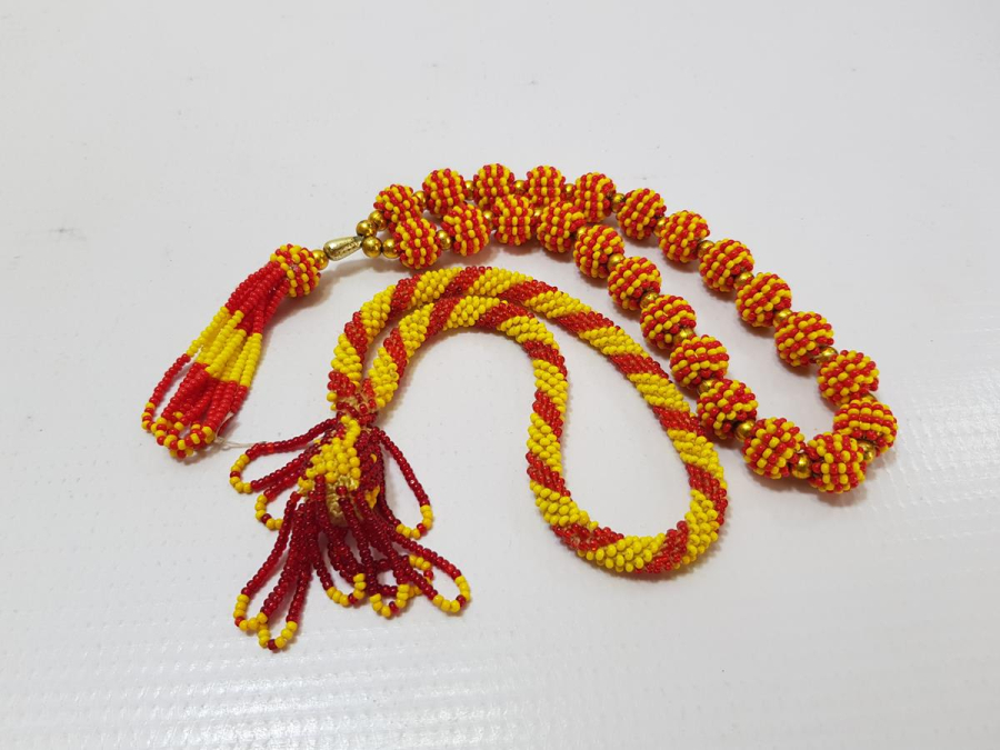 ESKİ CEZAEVİ BONCUK İŞLEME İKİ ADET GALATASARAY TESPİHİ