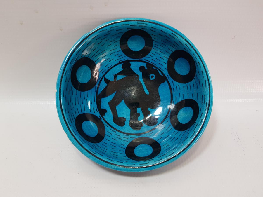 SITKI OLÇAR İMZALI DEVE KONULU KÜTAHYA SERAMİK KASE