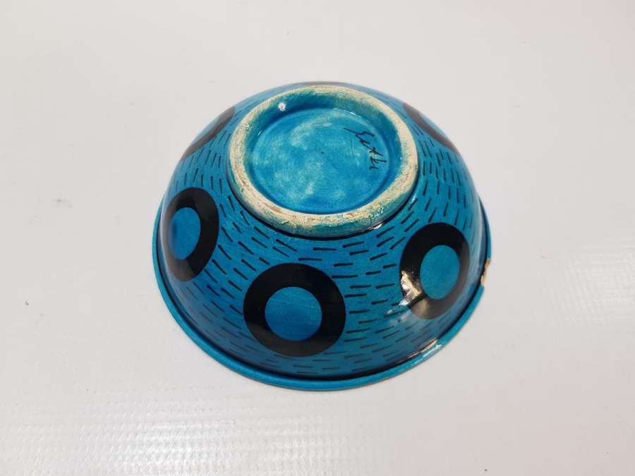 SITKI OLÇAR İMZALI DEVE KONULU KÜTAHYA SERAMİK KASE