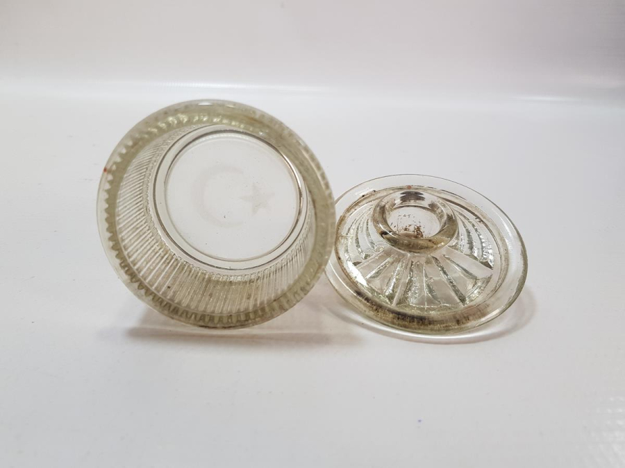 OSMANLI DÖNEMİ AY YILDIZLI KRİSTAL CAM HOKKA