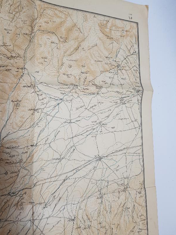 1. DÜNYA SAVAŞI KAFKASYA CEPHESİ OSMANLICA ERZURUM VE CİVARI HARİTASI