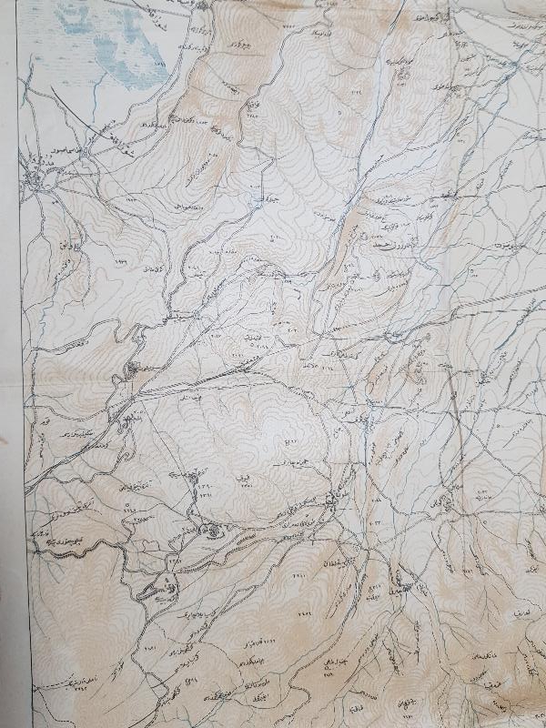 1. DÜNYA SAVAŞI KAFKASYA CEPHESİ OSMANLICA ERZURUM VE CİVARI HARİTASI