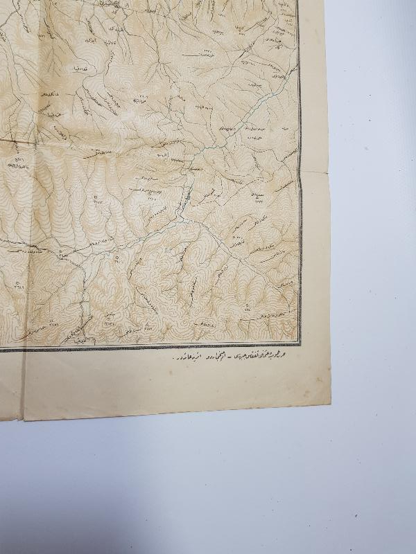 1. DÜNYA SAVAŞI KAFKASYA CEPHESİ OSMANLICA ERZURUM VE CİVARI HARİTASI