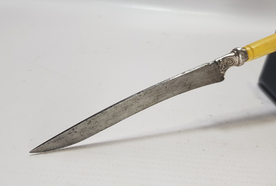 OSMANLI DÖNEMİ NADİR FORMDA GÜMÜŞ ŞEHZADE KAMASI