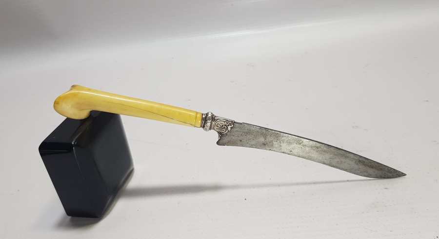 OSMANLI DÖNEMİ NADİR FORMDA GÜMÜŞ ŞEHZADE KAMASI