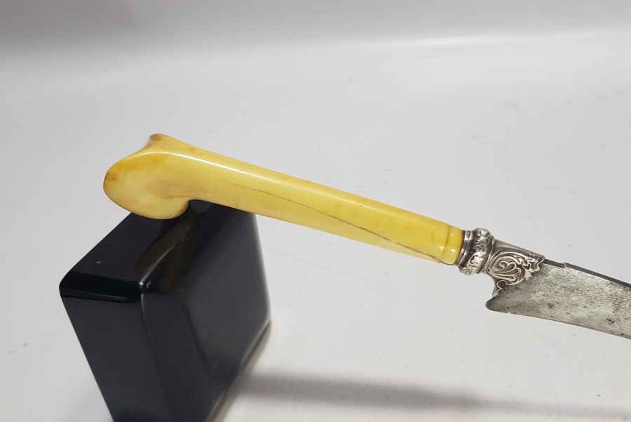 OSMANLI DÖNEMİ NADİR FORMDA GÜMÜŞ ŞEHZADE KAMASI