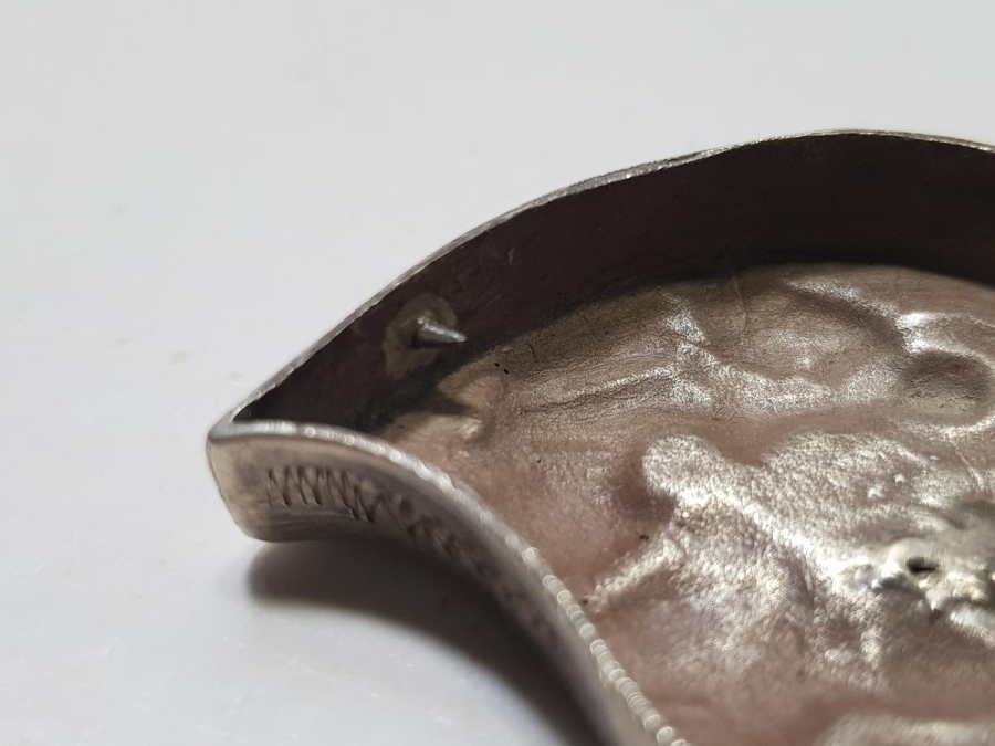 OSMANLI TUĞRALI VE SAH DAMGALI KALP FORMLU RUM İŞİ GÜMÜŞ KOLYE UCU