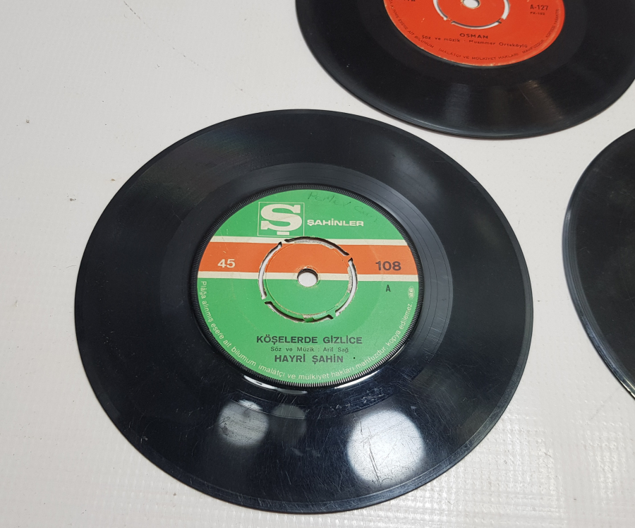 3 ADET ANTİKA 45 LİK PLAK