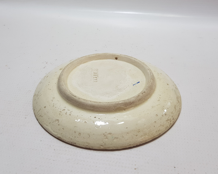 ORTASI YAZILI ANTİKA KÜTAHYA DUVAR TABAĞI