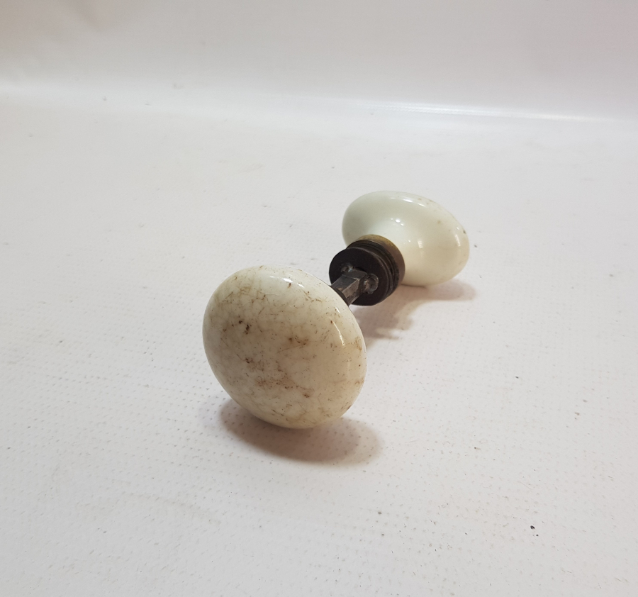 OSMANLI DÖNEMİ ÇOK NADİR PORSELEN ÇİFTLİ KAPI KULBU