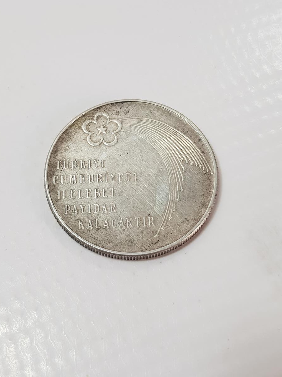 1973 CUMHURİYETİN 50. YILI GÜMÜŞ 100 LİRA HATIRA PARA