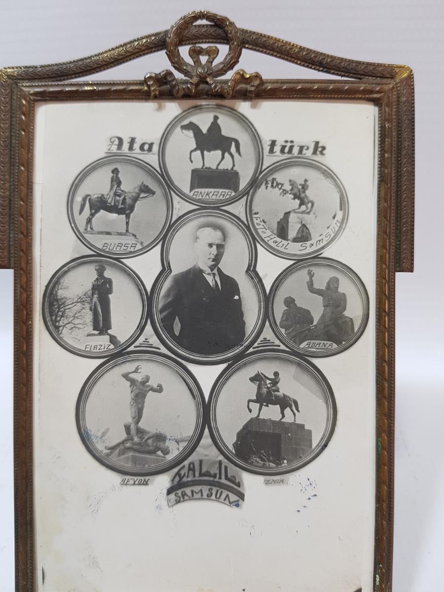 ORİJİNAL ÇERÇEVESİNDE ATATÜRK KARTPOSTALI