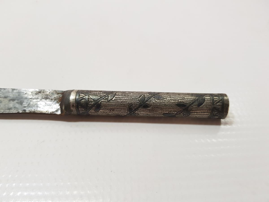 OSMANLI DÖNEMİ 1320 TARİHLİ VE GÜMÜŞ SAPLI ÇOK NADİR BABAKALE BIÇAĞI