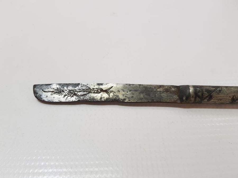 OSMANLI DÖNEMİ 1320 TARİHLİ VE GÜMÜŞ SAPLI ÇOK NADİR BABAKALE BIÇAĞI