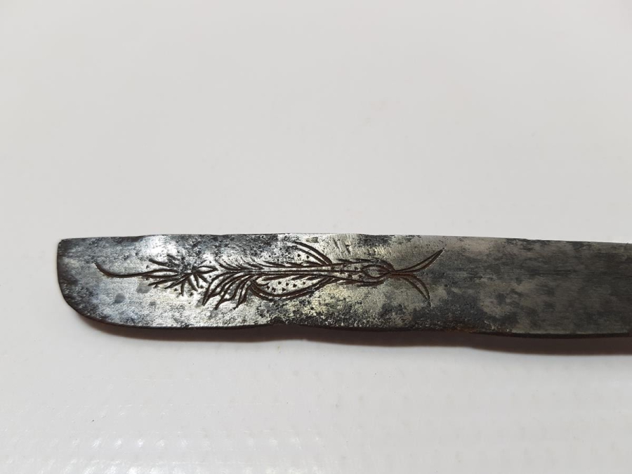 OSMANLI DÖNEMİ 1320 TARİHLİ VE GÜMÜŞ SAPLI ÇOK NADİR BABAKALE BIÇAĞI