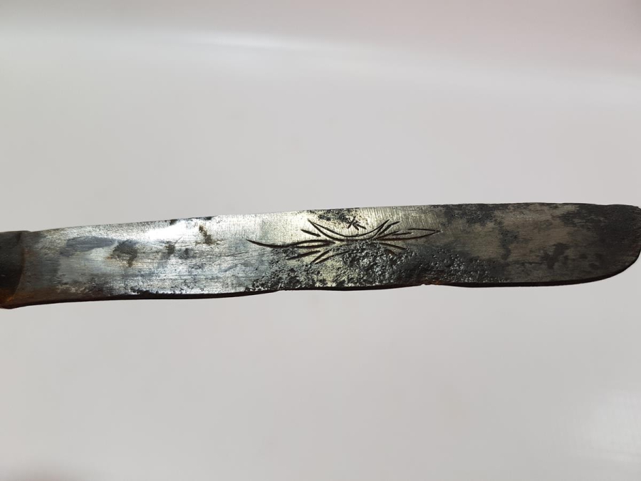 OSMANLI DÖNEMİ 1320 TARİHLİ VE GÜMÜŞ SAPLI ÇOK NADİR BABAKALE BIÇAĞI