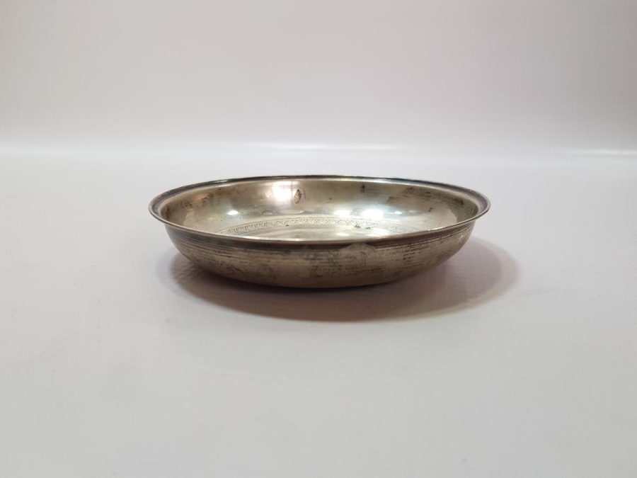 OSMANLI TUĞRALI GÜMÜŞ KINA TASI