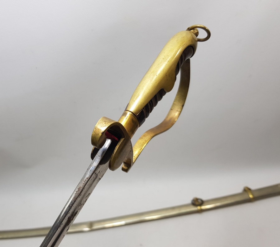 1. DÜNYA SAVAŞI DÖNEMİ BOYNUZ SAPLI VE AY YILDIZLI OSMANLI HAFİF SÜVARİ KILICI