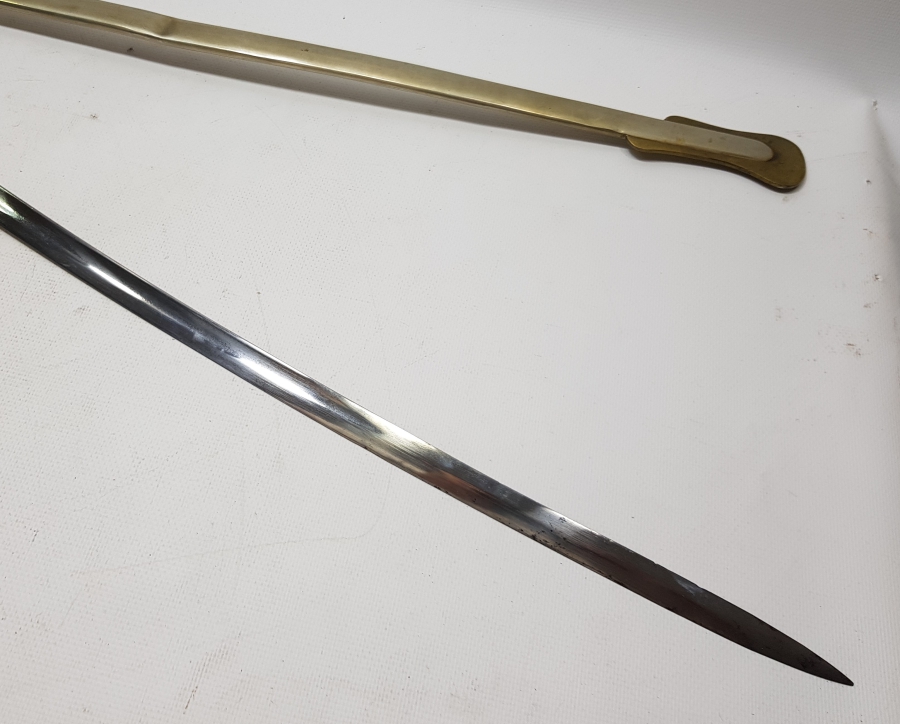 1. DÜNYA SAVAŞI DÖNEMİ BOYNUZ SAPLI VE AY YILDIZLI OSMANLI HAFİF SÜVARİ KILICI