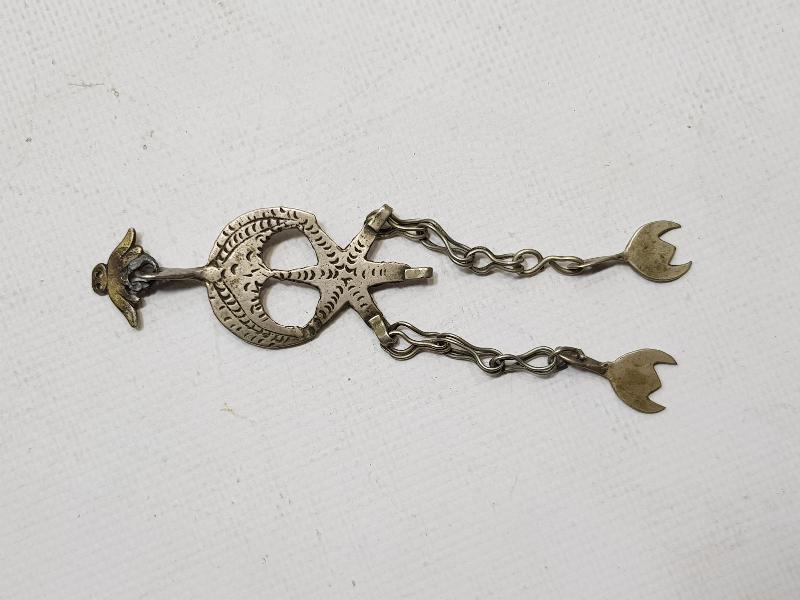 OSMANLI DÖNEMİ AY YILDIZLI GÜMÜŞ FES SÜSÜ