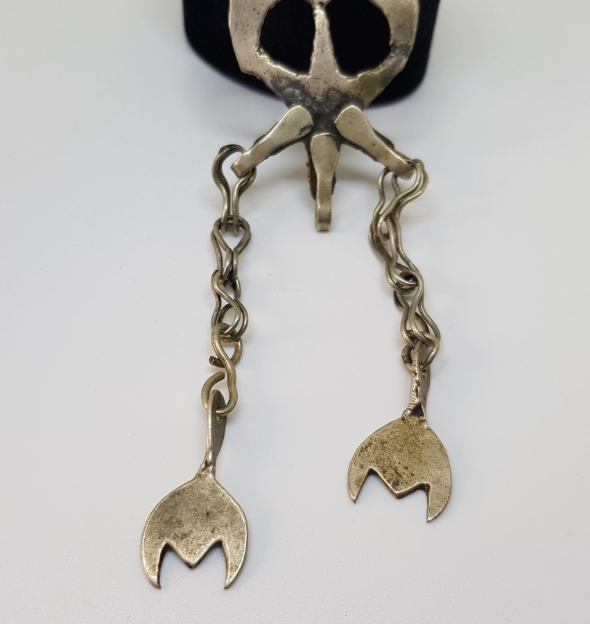 OSMANLI DÖNEMİ AY YILDIZLI GÜMÜŞ FES SÜSÜ