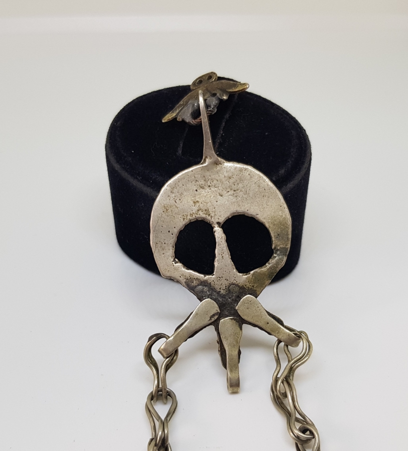 OSMANLI DÖNEMİ AY YILDIZLI GÜMÜŞ FES SÜSÜ