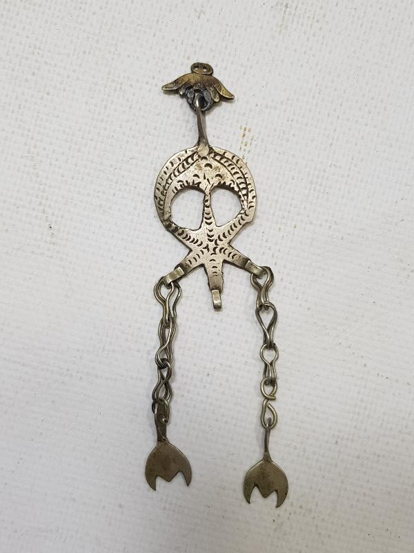 OSMANLI DÖNEMİ AY YILDIZLI GÜMÜŞ FES SÜSÜ