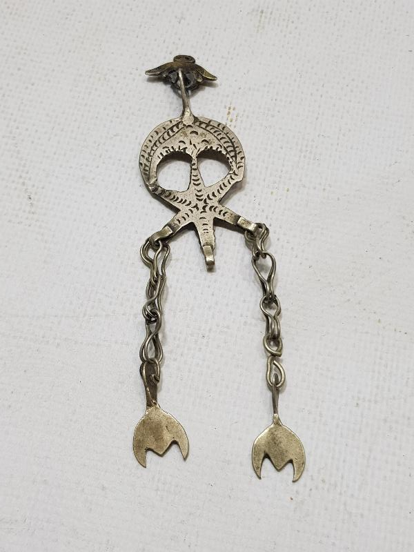 OSMANLI DÖNEMİ AY YILDIZLI GÜMÜŞ FES SÜSÜ