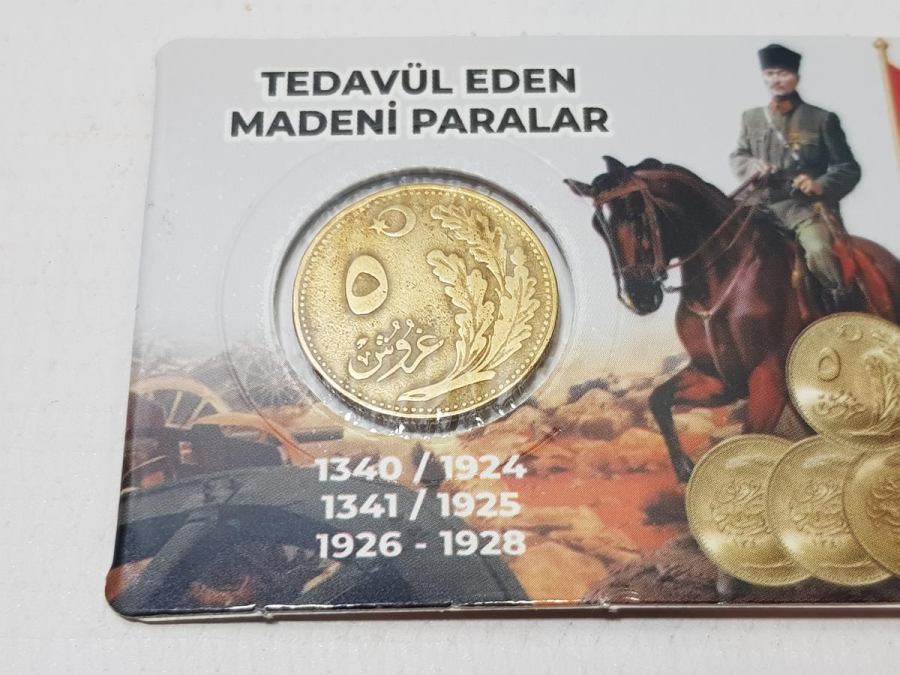 OSMANLICA YAZILI TÜRKİYE CUMHURİYETİ'NİN İLK 5 KURUŞU