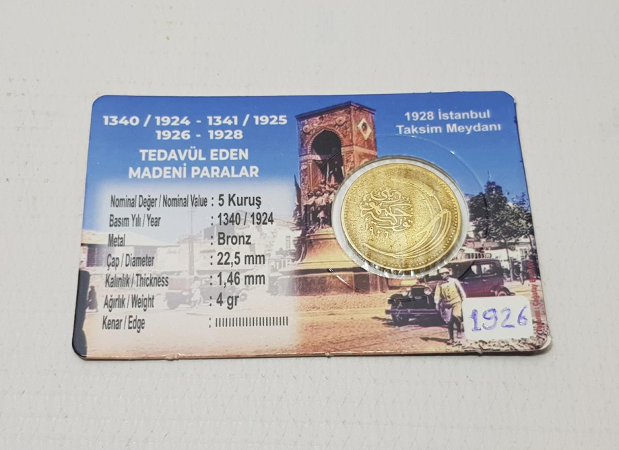 OSMANLICA YAZILI TÜRKİYE CUMHURİYETİ'NİN İLK 5 KURUŞU