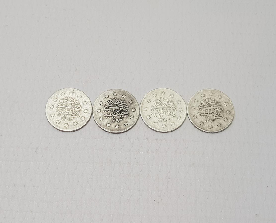 SULTAN ABDÜLHAMİD DÖNEMİ GÜMÜŞ 1 KURUŞ LOTU