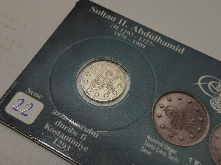 SULTAN ABDÜLHAMİD DÖNEMİ GÜMÜŞ 1 KURUŞ LOTU