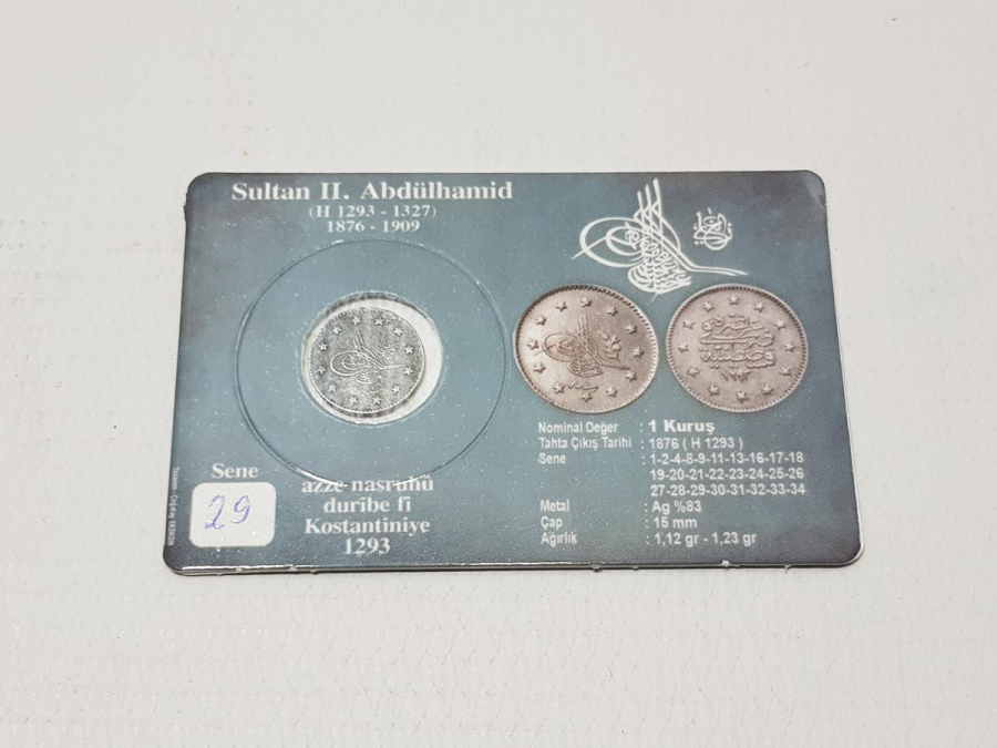 SULTAN ABDÜLHAMİD DÖNEMİ GÜMÜŞ 1 KURUŞ LOTU